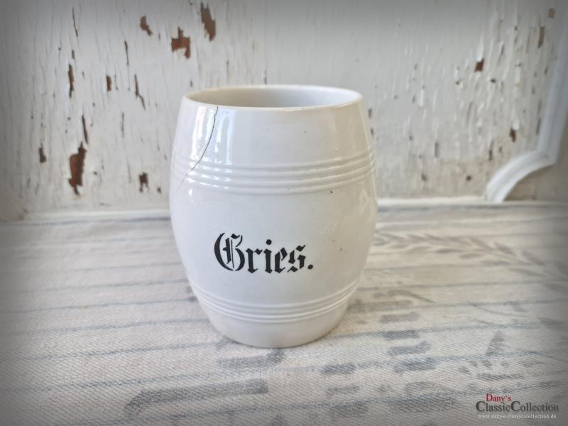 Gries Vorratstopf ~ Brokante Keramik Pot ~ Vase ~ Landhaus Küche ~ Brocante ~ Aufbewahrung ~ Vintage Homedekor ~ Dekoration ~ pk21esgr