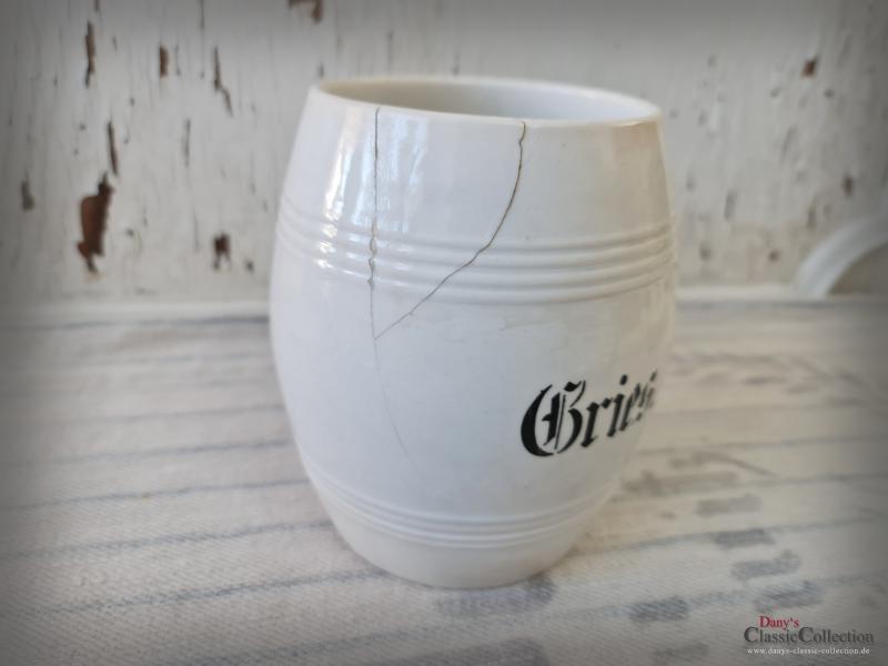 Gries Vorratstopf ~ Brokante Keramik Pot ~ Vase ~ Landhaus Küche ~ Brocante ~ Aufbewahrung ~ Vintage Homedekor ~ Dekoration ~ pk21esgr