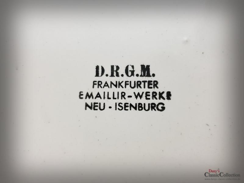 Emaille Brotschale ~ weiße Emaille Schale ~ Alpine Landschaft ~ Vintage Deko ~ Bauernhaus Dekoration ~ D.R.G.M ~ hy5762