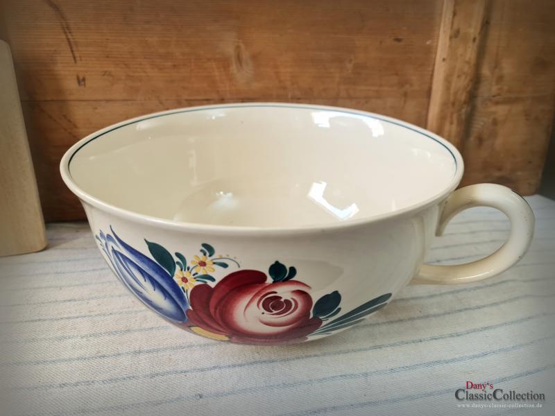 VERKAUFT ! Unikat Villeroy & Boch Riesentasse ~ Landhaus Keramik ~ Bauernhaus Deko ~ handbemalt ~ pk22hm01