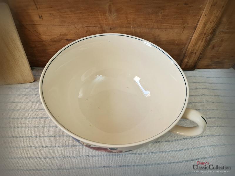 VERKAUFT ! Unikat Villeroy & Boch Riesentasse ~ Landhaus Keramik ~ Bauernhaus Deko ~ handbemalt ~ pk22hm01