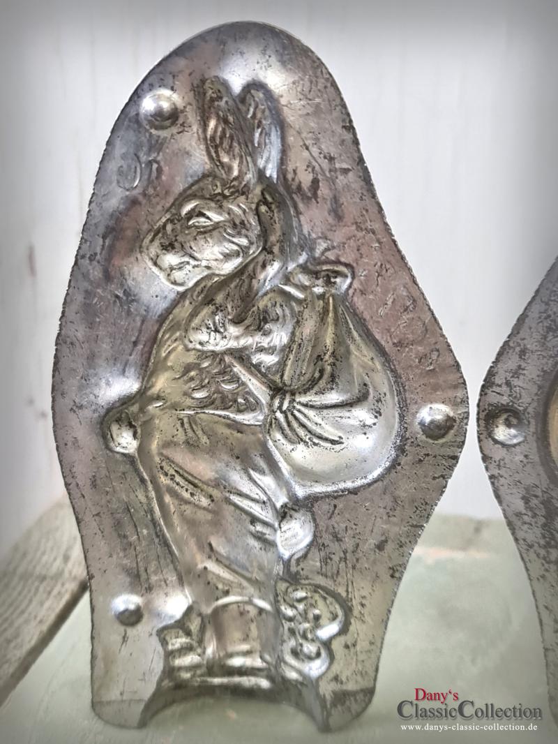 RARITÄT ! Anton Reiche Hase ~ Schokoladenform 11,8 cm ~ 1925 ~ Wanderhase ~ Metall Form ~ Gießform ~ Ostern ~ Sammlerstück