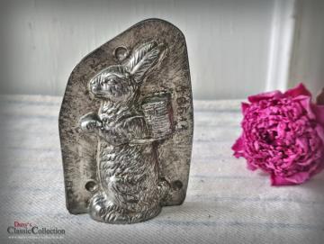 Anton Reiche Schokoladenform 10,5 cm ~ #16511 Hase aufrecht mit Kiepe ~ Metall Form ~ Gießform ~ Vintage Osterhase ~ Frohe Ostern