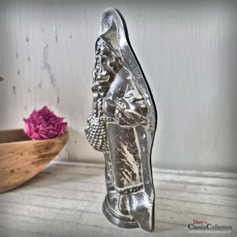 24,5 cm Nikolaus Schokoladenform ~ Laurösch Metall Gießform ~ Vintage Sammlerstück ~ Santa Claus ~ Weihnachten