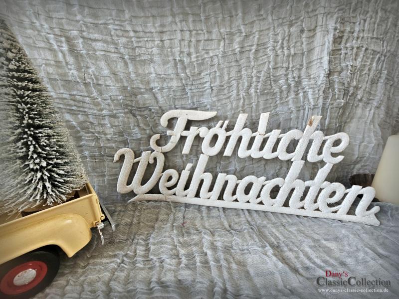 Antike Dresdner Pappe ~ Fröhliche Weihnachten 33,5 cm ~ Sammlerstück ~ Weihnachtsschmuck