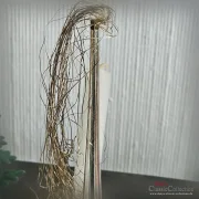 Baumspitze 25 cm matt silber 2 Glocken Goldsterne Christbaumspitze Weihnachtsbaum Bauernsilber Nostalgie Weihnacht