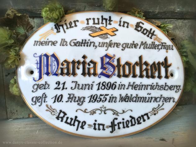 Porzellan-Schild