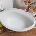 Große weiße Art Déco Deckelterrine mit grünem Randdekor ~ Vintage Homedecor ~ Schüssel ~ Terrine ~ Soupière ~ hs1574