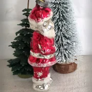 Stattlicher 15 cm großer alter Weihnachtsmann Glas Christbaumschmuck Nostalgische Weihnachten
