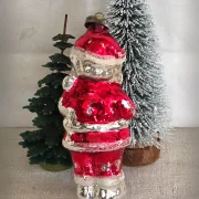 Stattlicher 15 cm großer alter Weihnachtsmann Glas Christbaumschmuck Nostalgische Weihnachten