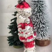 Stattlicher 15 cm großer alter Weihnachtsmann Glas Christbaumschmuck Nostalgische Weihnachten