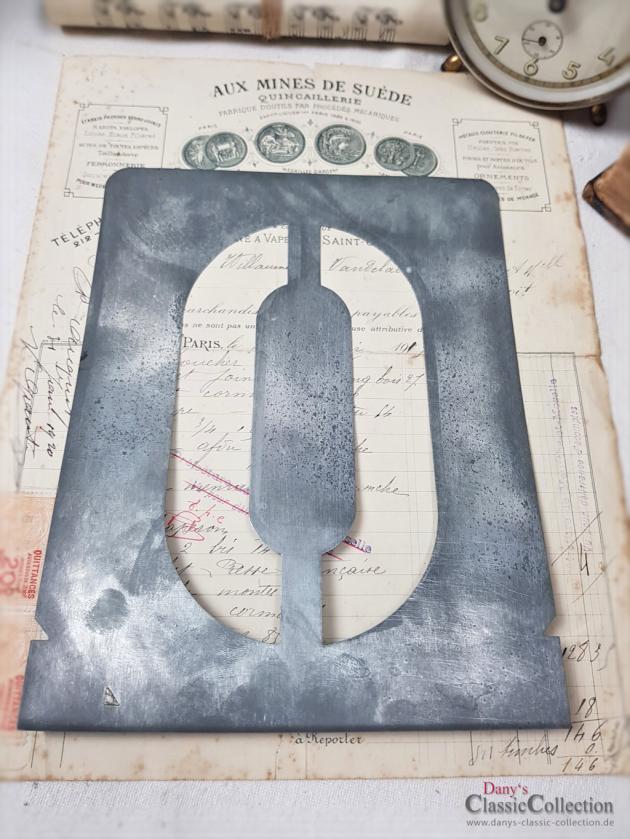 N - O ~ alte Zink Buchstaben Zink Schablonen ~ Zink Monogramme ~ Vintage shabby decoration