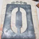 N - O ~ alte Zink Buchstaben Zink Schablonen ~ Zink Monogramme ~ Vintage shabby decoration