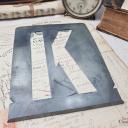N - O ~ alte Zink Buchstaben Zink Schablonen ~ Zink Monogramme ~ Vintage shabby decoration