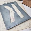N - O ~ alte Zink Buchstaben Zink Schablonen ~ Zink Monogramme ~ Vintage shabby decoration