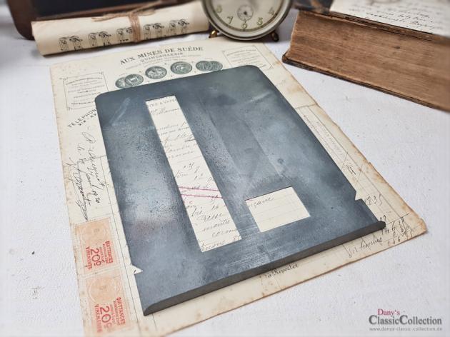 N - O ~ alte Zink Buchstaben Zink Schablonen ~ Zink Monogramme ~ Vintage shabby decoration