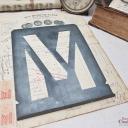 N - O ~ alte Zink Buchstaben Zink Schablonen ~ Zink Monogramme ~ Vintage shabby decoration