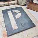 N - O ~ alte Zink Buchstaben Zink Schablonen ~ Zink Monogramme ~ Vintage shabby decoration