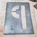 N - O ~ alte Zink Buchstaben Zink Schablonen ~ Zink Monogramme ~ Vintage shabby decoration