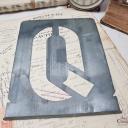 N - O ~ alte Zink Buchstaben Zink Schablonen ~ Zink Monogramme ~ Vintage shabby decoration