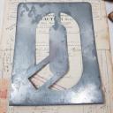 N - O ~ alte Zink Buchstaben Zink Schablonen ~ Zink Monogramme ~ Vintage shabby decoration