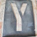 Alte Zink Buchstaben Schablonen ~ Zink Monogramme ~ Vintage shabby decoration