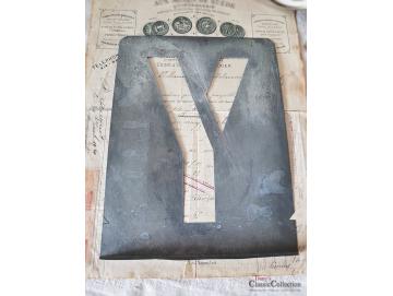 Alte Zink Buchstaben Schablonen ~ Zink Monogramme ~ Vintage shabby decoration
