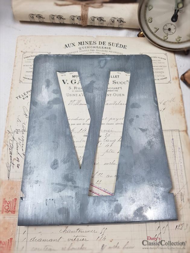 Alte Zink Buchstaben Schablonen ~ Zink Monogramme ~ Vintage shabby decoration