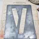 Alte Zink Buchstaben Schablonen ~ Zink Monogramme ~ Vintage shabby decoration