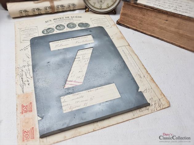 Alte Zink Buchstaben Schablonen ~ Zink Monogramme ~ Vintage shabby decoration