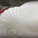 Schale oval Obstschale Anbietschale Porzellanschale creme 1930s Zeh & Scherer Keramik