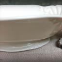 Schale oval Obstschale Anbietschale Porzellanschale creme 1930s Zeh & Scherer Keramik