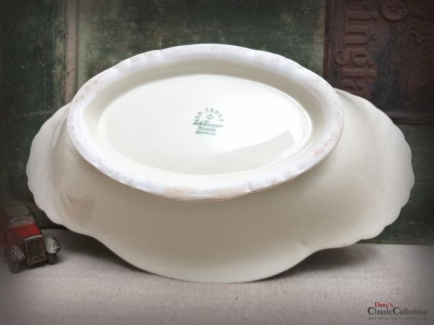 Schale oval Obstschale Anbietschale Porzellanschale creme 1930s Zeh & Scherer Keramik