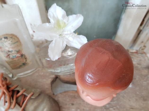 Antiker Puppenkopf ~ Pappmaché Kopf ~ antikes Sammlerstück ~ Puppen Ersatzteil ~ Brocante Dekoration
