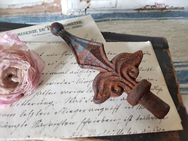 Zaunspitze 13,5 cm rostig  ~ alter Zaunaufsatz ~ Shabby Dekoration ~ Brocante ~ Gartendeko