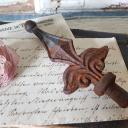 Zaunspitze 13,5 cm rostig  ~ alter Zaunaufsatz ~ Shabby Dekoration ~ Brocante ~ Gartendeko