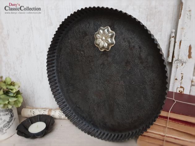 Stabile Tarteform Ø 28,5 cm ~ alte Backform ~ Kuchenform ~ Backblech ~ Shabby Deko ~ Tablett ~ Untersetzer ~ Vintage Landhausküche
