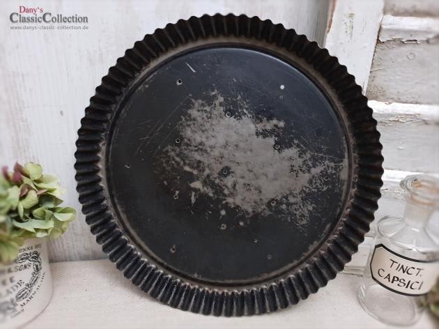 Stabile Tarteform Ø 28 cm ~ alte Backform ~ Kuchenform ~ Backblech ~ Shabby Deko ~ Tablett ~ Untersetzer ~ Vintage Landhausküche ~ hs1629c-1