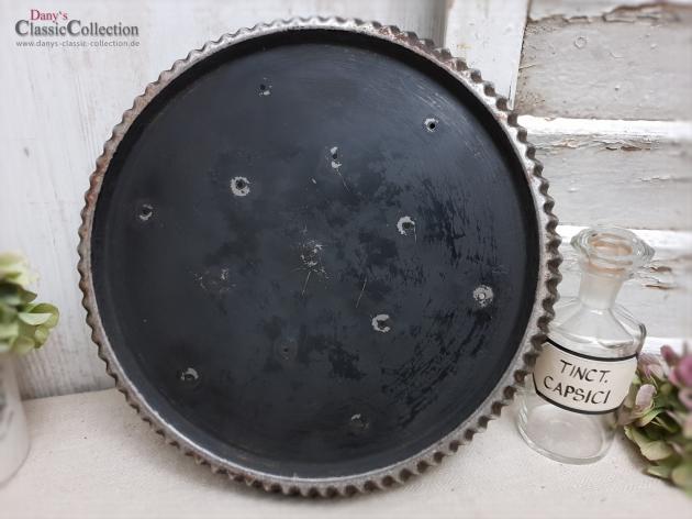 Stabile Tarteform Ø 28 cm ~ alte Backform ~ Kuchenform ~ Backblech ~ Shabby Deko ~ Tablett ~ Untersetzer ~ Vintage Landhausküche ~ hs1629c-1