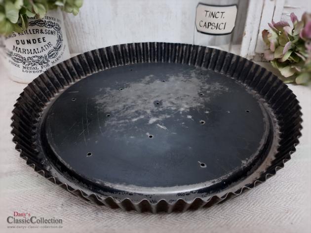 Stabile Tarteform Ø 28 cm ~ alte Backform ~ Kuchenform ~ Backblech ~ Shabby Deko ~ Tablett ~ Untersetzer ~ Vintage Landhausküche ~ hs1629c-1