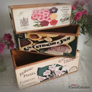 Holzkisten alt Motive Vintage Style Aufbewahrung Vintage Landhaus Deko Bauernhaus Cottagecore