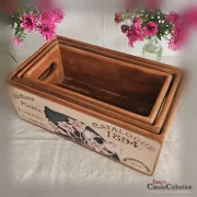 Holzkisten alt Motive Vintage Style Aufbewahrung Vintage Landhaus Deko Bauernhaus Cottagecore