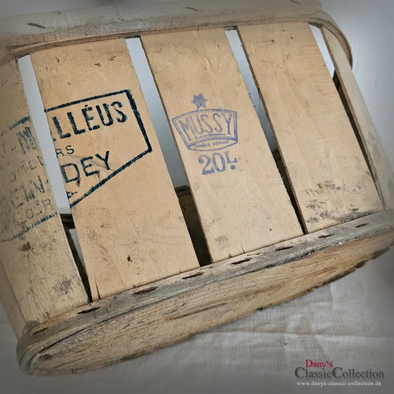 alter französischer Erntekorb Spankorb Vintage Dekostück mit Charme und Patina 20 L für Obst oder Gemüse rustikal Landhaus