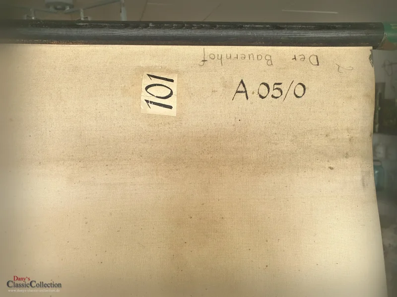 Alte englische Schulwandkarte Bauernhof Bauer Rollkarte Schulkarte Wandkarte Lehrkarte Midcentury Wanddeko