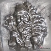 RAR ! Schokoladenform 4 Weihnachtsmänner mit Weihnachtsbaum Rute Spielzeug Santa Claus St. Nikolaus Weihnachtsdeko Sammlerstück