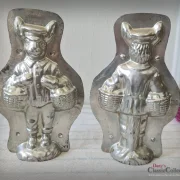 HERIS Postbote Schokoladenform 16,5 cm ~ Hase mit 2 Körben ~ Vintage Osterdeko ~ Frohe Ostern ~ Rarität ~ Sammlerstück