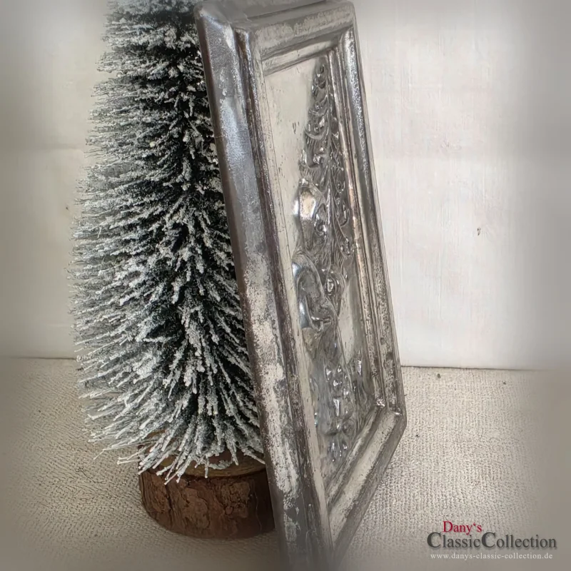 Schokoladentafel Weihnachtsmann mit Geschenken und Baum Anton Reiche 6695 Made in Germany Vintage Schokoladenform Alte Flachform