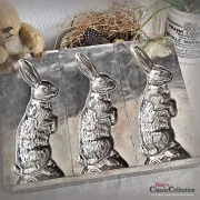 Schwere Schokoladenform 3 große Hasen Sammlerstück Osterdeko Gießform Osterhasen