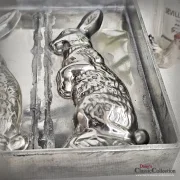 Schwere Schokoladenform 3 große Hasen Sammlerstück Osterdeko Gießform Osterhasen