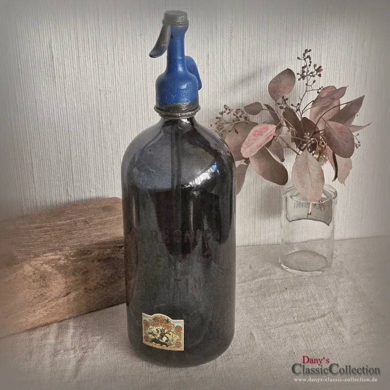 RARITÄT aus SPANIEN Soda Siphon St. Georg Sodaflasche Licor S. Jordi Schutzpatron Seltzer Flasche Industrial Home Loft Design Vintage Interior